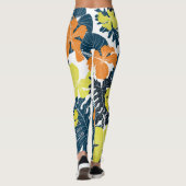 Voorjaarsbloem:  bloemtextuur leggings (Achterkant)