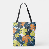 Voorjaarsbloem: bloemtextuur tote bag (Achterkant)