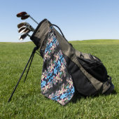 Voorjaarsbloem bloesems Patroon gepersonaliseerd Golfhanddoek (Groen)