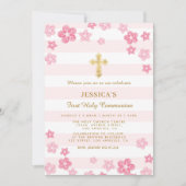 Voorjaarsbloem eerste holy communiqué kaart (Voorkant)