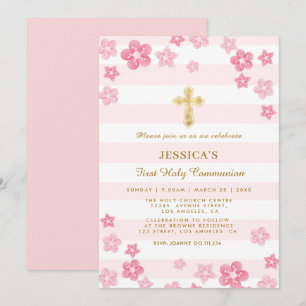 Voorjaarsbloem eerste holy communiqué kaart