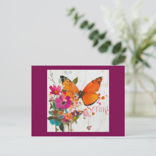 Voorjaarsbloemen, 2025, briefkaart (Staand voorkant)