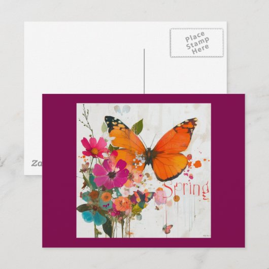 Voorjaarsbloemen, 2025, briefkaart (Voorkant / Achterkant)