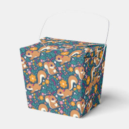 Voorjaarsbloemen en eekhoorns bedankdoosjes