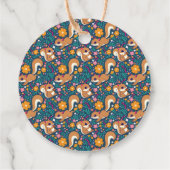 Voorjaarsbloemen en eekhoorns bedankjes labels (Achterkant)