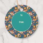 Voorjaarsbloemen en eekhoorns bedankjes labels (Voorkant)