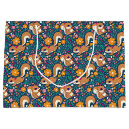 Voorjaarsbloemen en eekhoorns groot cadeauzakje