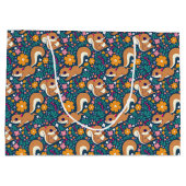 Voorjaarsbloemen en eekhoorns groot cadeauzakje (Achterkant)