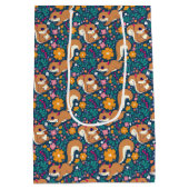 Voorjaarsbloemen en eekhoorns medium cadeauzakje (Achterkant)