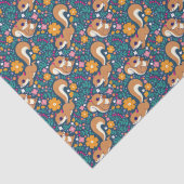 Voorjaarsbloemen en eekhoorns tissuepapier (Detail)