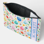 Voorjaarsbloemen en paaseieren gepersonaliseerd etui (Open)