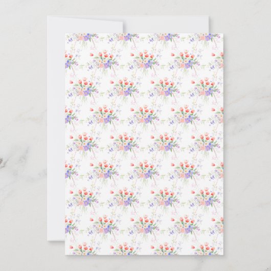 Voorjaarsbloemen en vogels Vrijgezellenfeest Kaart (Achterkant)