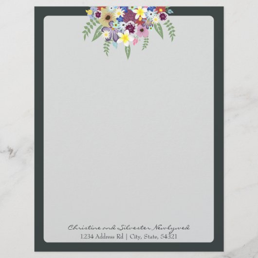 Voorjaarsbloemen, Gepersonaliseerd Briefhoofd (Voorkant)