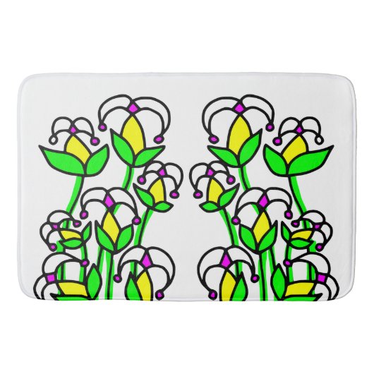 Voorjaarsbloemen grillig 41 badmat (Voorkant)