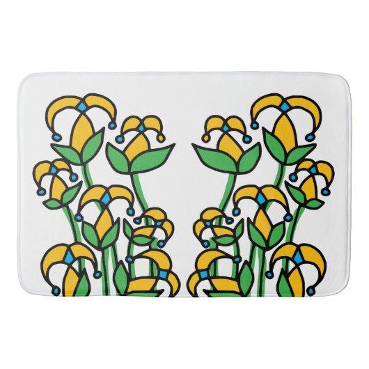 Voorjaarsbloemen grillig 41 badmat (Voorkant)