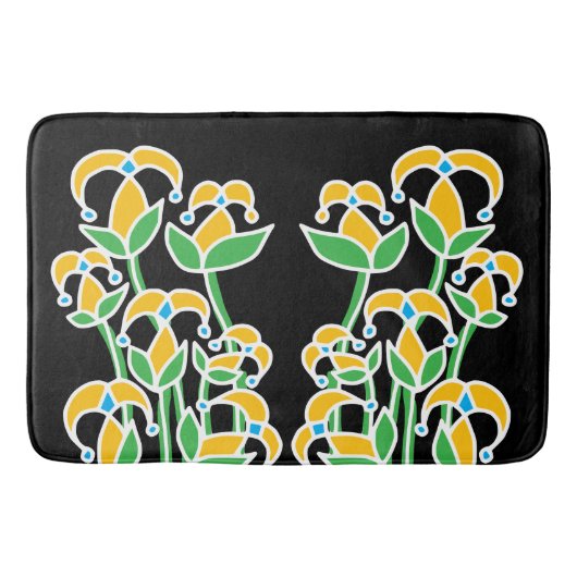 Voorjaarsbloemen grillig 41 badmat (Voorkant)