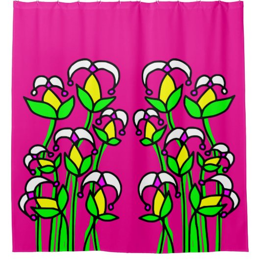 Voorjaarsbloemen grillig 41 douchegordijn (Voorkant)
