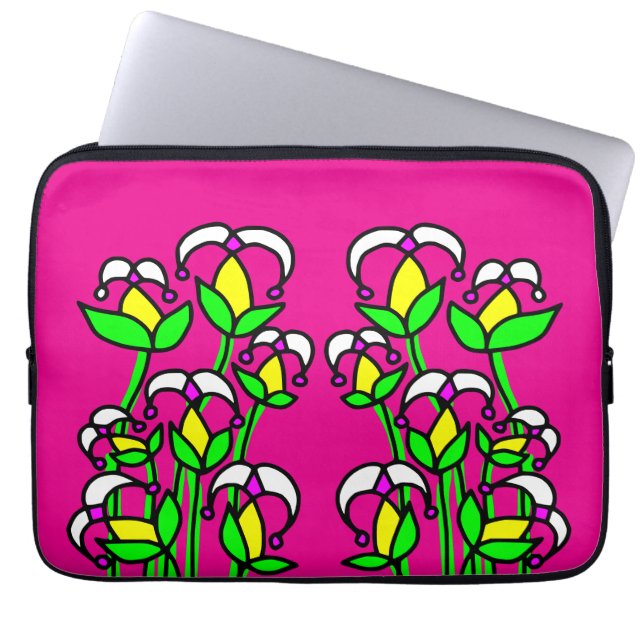 Voorjaarsbloemen grillig 41 laptop sleeve (Voorkant)