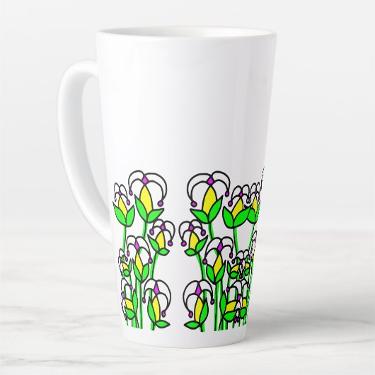 Voorjaarsbloemen grillig 41 latte mok (Linkerhoek)