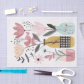 Voorjaarsbloemen in Mason Jars Decoupage Tissuepapier (Craft)