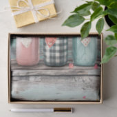 Voorjaarsbloemen in Mason Jars Decoupage Tissuepapier (Geschenk)