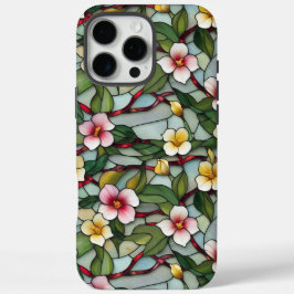 Voorjaarsbloemen in roze en geel iPhone 16 pro max hoesje