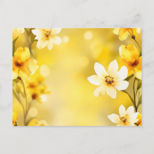 Voorjaarsbloemen met zachte Waterverf Briefkaart