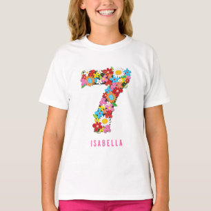 Voorjaarsbloemen nummer 7e verjaardag t-shirt
