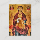 Voorjaarsbloemen Orthodox Zwangerschapsgebed Kaart Plaatskaartje (Achterkant)