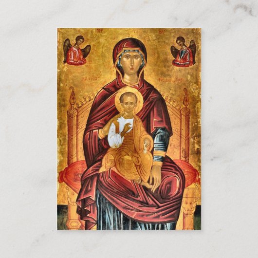 Voorjaarsbloemen Orthodox Zwangerschapsgebed Kaart Plaatskaartje (Achterkant)