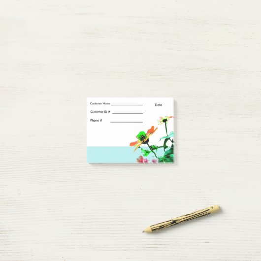 Voorjaarsbloemen Post haar - Info Post-it® Notes (Op bureau)