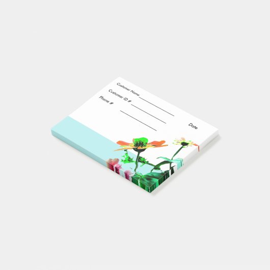 Voorjaarsbloemen Post haar - Info Post-it® Notes (Schuin)