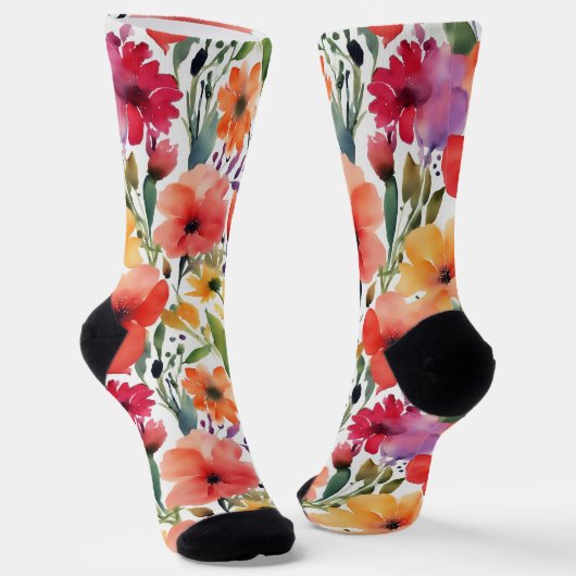 Voorjaarsbloemen Sokken (Gebogen)