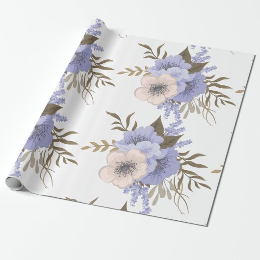 Voorjaarsbloemen voor het verpakken van papier (Uitgerold)