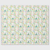 Voorjaarsbloemen waterverf cadeaupapier (Vlak)