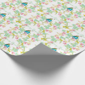 Voorjaarsbloemen waterverf cadeaupapier (Hoek)