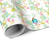 Voorjaarsbloemen waterverf cadeaupapier (Rol Hoek)