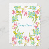 Voorjaarsbloemen waterverf kaart (Voorkant / Achterkant)