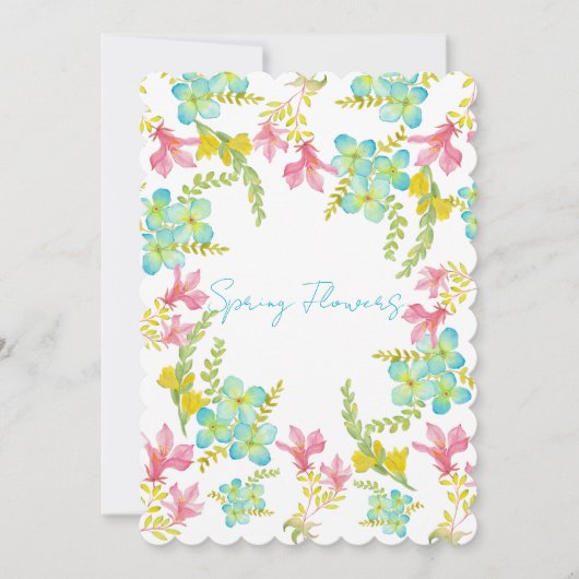 Voorjaarsbloemen waterverf kaart (Voorkant)