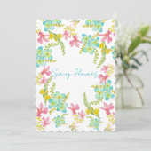 Voorjaarsbloemen waterverf kaart (Staand voorkant)