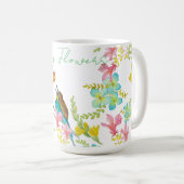 Voorjaarsbloemen waterverf koffiemok (Voorkant rechts)