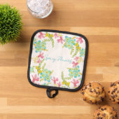 Voorjaarsbloemen waterverf pannenlap (Top down)