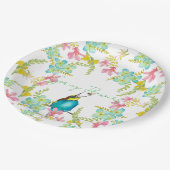 Voorjaarsbloemen waterverf papieren bordje (Gekanteld)