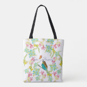 Voorjaarsbloemen waterverf tote bag (Achterkant)