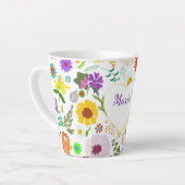 Voorjaarsbloemenharmonie Latte Mok (Linkerhoek)