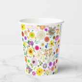 Voorjaarsbloemenharmonie Papieren Bekers (Achterkant)