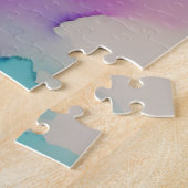 Voorjaarsbloemenschedel met vlinders Waterverf Legpuzzel (Zijkant)
