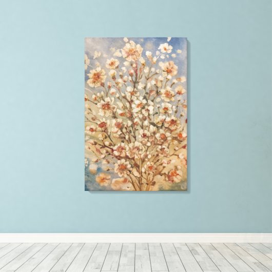 voorjaarsbloesems canvas afdruk (Insitu (Houten vloer))