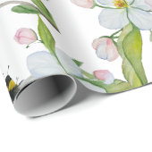 Voorjaarsbloesems en hommels cadeaupapier (Rol Hoek)