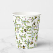 Voorjaarsbloesems en hommels papieren bekers (Rechts)